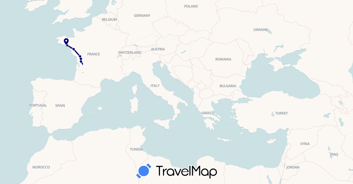 TravelMap itinerary: driving in Albania, Austria, Bosnia and Herzegovina, Switzerland, Germany, France, Greece, Croatia, Italy, Montenegro, Slovenia, San Marino, Turkey (Asia, Europe)